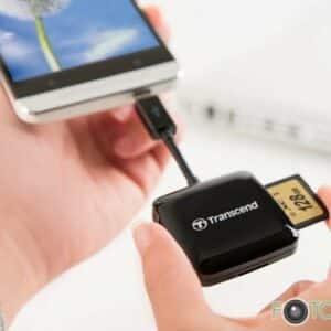 Transcend RDP9 Micro-USB muistikortinlukija mobiililaitteisiin