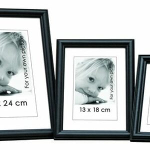 Line Black 13x18cm puukehys