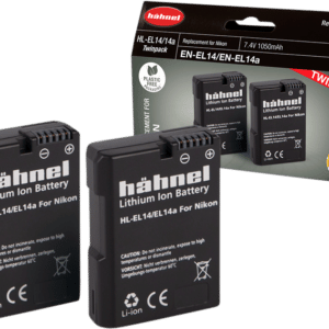 Nikon HL-EL14 akku (EN-EL14 yhteensopiva) - Hähnel tuplapakkaus