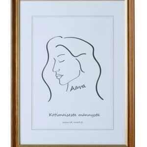 Aava puukehys 30x40cm, ruskea