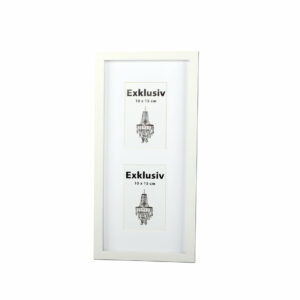 Exklusiv valkoinen 2x 10x15 (20x40) monikuvakehys