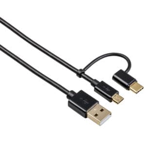 Hama 2 in 1 usb-johto 1m