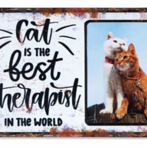 Cat pelttikyltti, valokuvakehys