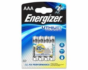AAA-paristo Lithium 4 kpl, Energizer