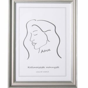Aava puukehys 30x40cm, hopea