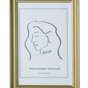 Aava puukehys 13x18cm, kulta