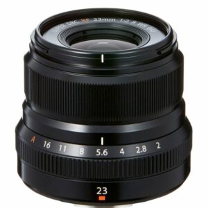 Fujinon XF 23mm/2 R WR musta objektiivi