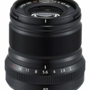 Fujinon XF 50mm f/2 R WR musta objektiivi