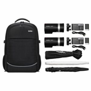 Godox AD300 Pro Kit -valaisinsetti(2 salamaa, varjot ja reppu)