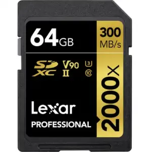 Lexar Pro 2000X UHS-II V90 64gb SDXC - muistikortti
