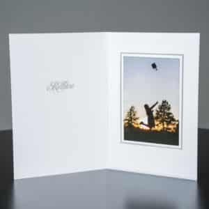 Kiitoskortti 10x15cm helmiäinen, hopea