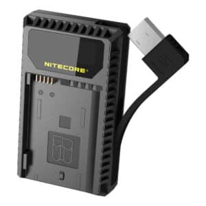 Nitecore UNK1 USB-Laturi Nikon EN-EL15 (A) + EN-EL14 (A) Näytöllä